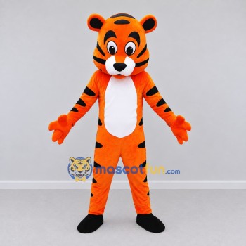 Custom Orange Black and White Tiger Mascot Costume Adult Full Body Suit for Wildlife Events Custom Orange Black and White Tiger Mascot Costume Adult Full Body Suit for Wildlife Events