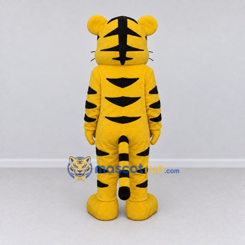 Custom Yellow Black and White Tiger Mascot Costume Adult Full Body Suit for Wildlife Events Custom Yellow Black and White Tiger Mascot Costume Adult Full Body Suit for Wildlife Events