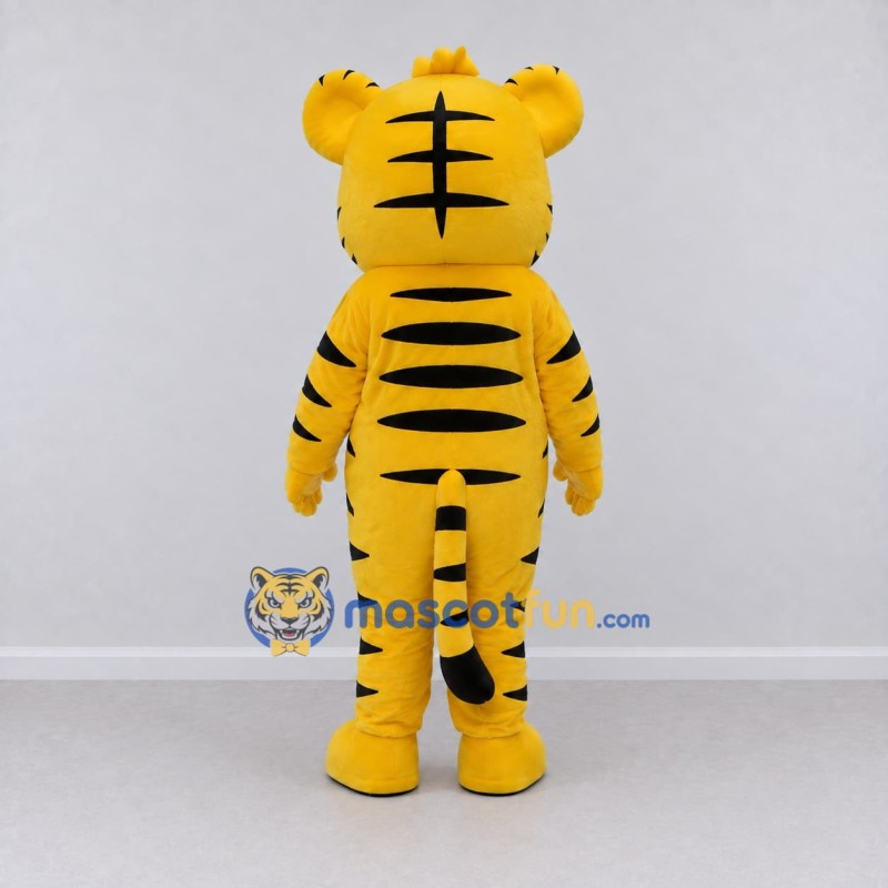 Custom Yellow Black and White Tiger Mascot Costume Adult Full Body Suit for Children's Parties Custom Yellow Black and White Tiger Mascot Costume Adult Full Body Suit for Children's Parties