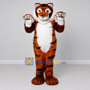 Custom Orange Black and White Tiger Mascot Costume Adult Full Body Suit for Wildlife Events Custom Orange Black and White Tiger Mascot Costume Adult Full Body Suit for Wildlife Events