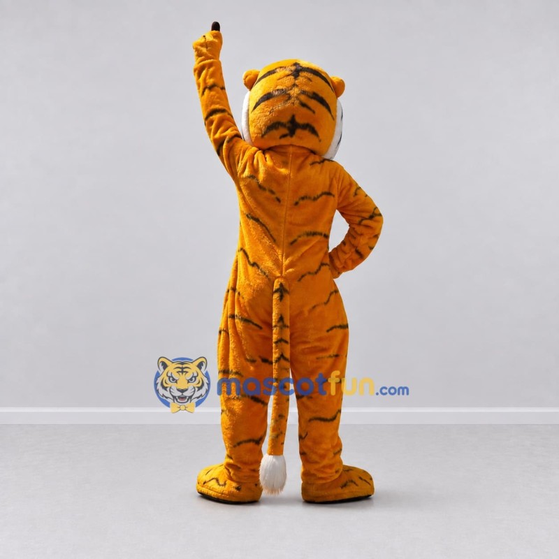 Custom Orange Black and White Tiger Mascot Costume Adult Full Body Suit for Wildlife Events Custom Orange Black and White Tiger Mascot Costume Adult Full Body Suit for Wildlife Events