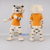Custom White Black and Orange Tiger in T-Shirt Mascot Costume Adult Full Body Suit for Sports Events Custom White Black and Orange Tiger in T-Shirt Mascot Costume Adult Full Body Suit for Sports Events