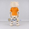 Custom White Black and Orange Tiger in T-Shirt Mascot Costume Adult Full Body Suit for Sports Events Custom White Black and Orange Tiger in T-Shirt Mascot Costume Adult Full Body Suit for Sports Events
