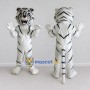 Custom White and Black White Tiger Mascot Costume Adult Full Body Suit for Wildlife Events