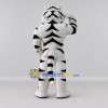 Custom White and Black Muscular White Tiger Mascot Costume Adult Full Body Suit for Sports Events Custom White and Black Muscular White Tiger Mascot Costume Adult Full Body Suit for Sports Events