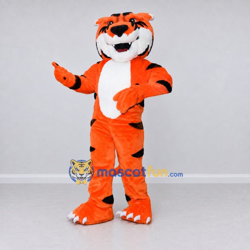 Custom Orange Black and White Tiger Mascot Costume Adult Full Body Suit for Wildlife Events Custom Orange Black and White Tiger Mascot Costume Adult Full Body Suit for Wildlife Events