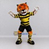 Custom Orange Yellow and Black Tiger in Striped Jersey Mascot Costume Adult Full Body Suit for Sports Events Custom Orange Yellow and Black Tiger in Striped Jersey Mascot Costume Adult Full Body Suit for Sports Events