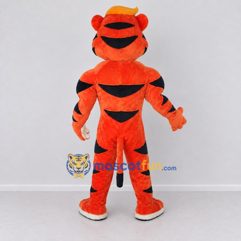 Custom Orange Black and Cream Saber-Toothed Tiger Mascot Costume Adult Full Body Suit for Themed Parties Custom Orange Black and Cream Saber-Toothed Tiger Mascot Costume Adult Full Body Suit for Themed Parties