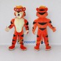 Custom Orange Black and Cream Saber-Toothed Tiger Mascot Costume Adult Full Body Suit for Themed Parties