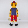 Custom Yellow Blue and Red Tiger in Sportswear Mascot Costume Adult Full Body Suit for Sports Events Custom Yellow Blue and Red Tiger in Sportswear Mascot Costume Adult Full Body Suit for Sports Events