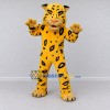 Custom Yellow and Black Leopard Mascot Costume Adult Full Body Suit for Wildlife Events Custom Yellow and Black Leopard Mascot Costume Adult Full Body Suit for Wildlife Events