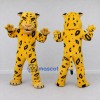 Custom Yellow and Black Leopard Mascot Costume Adult Full Body Suit for Wildlife Events