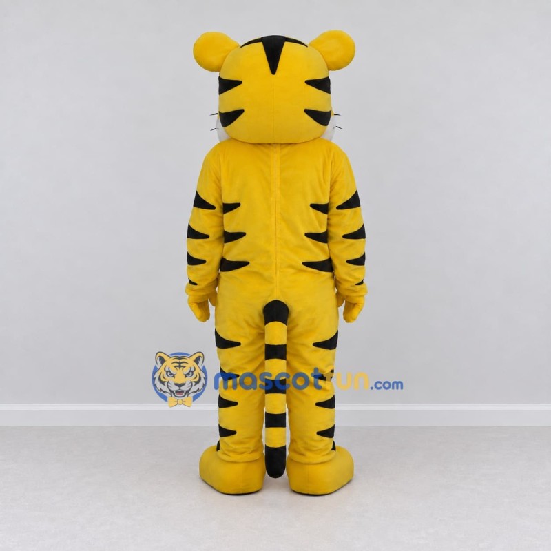 Custom Yellow Black and White Tiger Mascot Costume Adult Full Body Suit for Wildlife Events Custom Yellow Black and White Tiger Mascot Costume Adult Full Body Suit for Wildlife Events