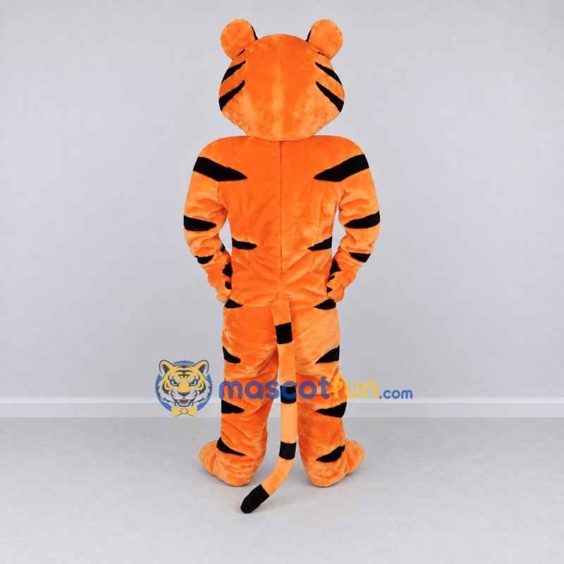 Custom Orange Black and Cream Tiger Mascot Costume Adult Full Body Suit for Wildlife Events Custom Orange Black and Cream Tiger Mascot Costume Adult Full Body Suit for Wildlife Events