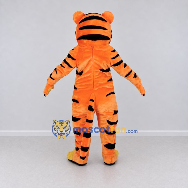 Custom Orange Black and Yellow Tiger Mascot Costume Adult Full Body Suit for Wildlife Events Custom Orange Black and Yellow Tiger Mascot Costume Adult Full Body Suit for Wildlife Events