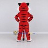Custom Red Black and White Tiger Mascot Costume Adult Full Body Suit for Sports Events