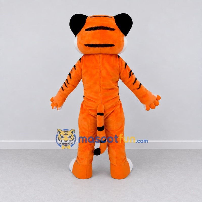Custom Orange Black and White Tiger Mascot Costume Adult Full Body Suit for Wildlife Events Custom Orange Black and White Tiger Mascot Costume Adult Full Body Suit for Wildlife Events
