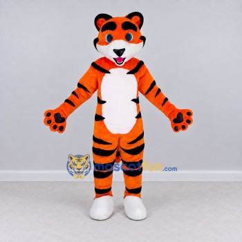 Custom Orange Black and White Tiger Mascot Costume Adult Full Body Suit for Wildlife Events Custom Orange Black and White Tiger Mascot Costume Adult Full Body Suit for Wildlife Events