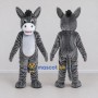 Custom Gray and White Donkey Mascot Costume Adult Full Body Suit for Farm Events
