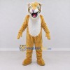 Custom Golden Yellow and White Roaring Big Cat Mascot Costume Adult Full Body Suit for Wildlife Events Custom Golden Yellow and White Roaring Big Cat Mascot Costume Adult Full Body Suit for Wildlife Events