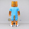 Custom Orange and Light Blue Tiger in Sportswear Mascot Costume Adult Full Body Suit for Sports Events Custom Orange and Light Blue Tiger in Sportswear Mascot Costume Adult Full Body Suit for Sports Events