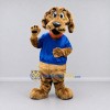 Custom Brown and Blue Dog in T-Shirt Mascot Costume Adult Full Body Suit for Pet Events Custom Brown and Blue Dog in T-Shirt Mascot Costume Adult Full Body Suit for Pet Events