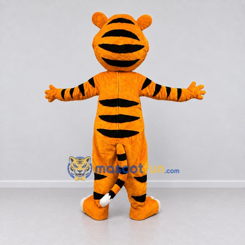 Custom Orange Black and White Tiger Mascot Costume Adult Full Body Suit for Wildlife Events Custom Orange Black and White Tiger Mascot Costume Adult Full Body Suit for Wildlife Events