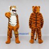 Custom Orange Black and White Roaring Tiger Mascot Costume Adult Full Body Suit for Sports Events