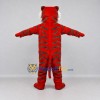 Custom Red Black and White Roaring Tiger Mascot Costume Adult Full Body Suit for Sports Events