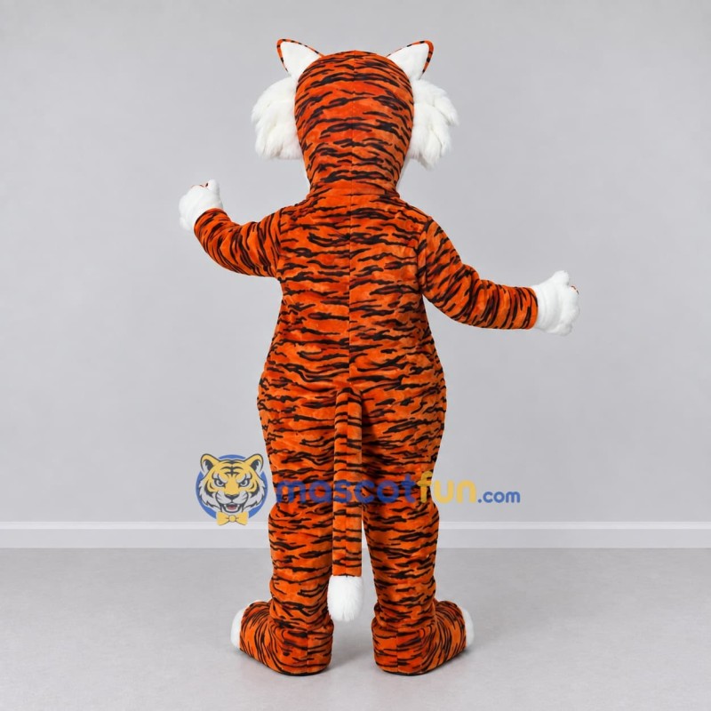 Custom Orange Black and White Tiger Mascot Costume Adult Full Body Suit for Wildlife Events Custom Orange Black and White Tiger Mascot Costume Adult Full Body Suit for Wildlife Events