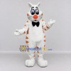 Custom White Orange and Black Tabby Cat with Bow Tie Mascot Costume Adult Full Body Suit for Themed Parties Custom White Orange and Black Tabby Cat with Bow Tie Mascot Costume Adult Full Body Suit for Themed Parties