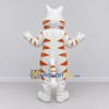 Custom White Orange and Black Tabby Cat with Bow Tie Mascot Costume Adult Full Body Suit for Themed Parties Custom White Orange and Black Tabby Cat with Bow Tie Mascot Costume Adult Full Body Suit for Themed Parties