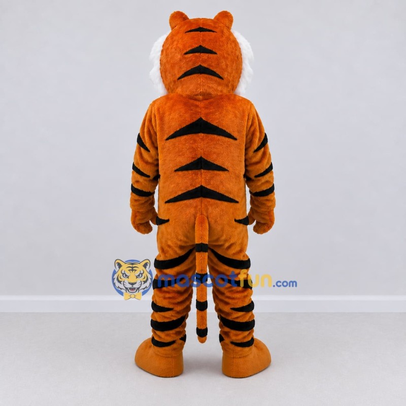 Custom Orange Black and White Tiger Mascot Costume Adult Full Body Suit for Wildlife Events Custom Orange Black and White Tiger Mascot Costume Adult Full Body Suit for Wildlife Events