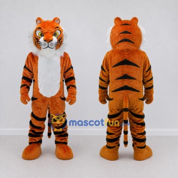Custom Orange Black and White Tiger Mascot Costume Adult Full Body Suit for Wildlife Events