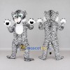 Custom White and Black White Tiger Mascot Costume Adult Full Body Suit for Wildlife Events
