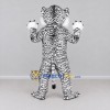 Custom White and Black White Tiger Mascot Costume Adult Full Body Suit for Wildlife Events