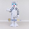 Custom White and Navy Blue Tiger Mascot Costume Adult Full Body Suit for Wildlife Events Custom White and Navy Blue Tiger Mascot Costume Adult Full Body Suit for Wildlife Events