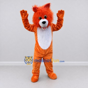 Custom Orange and White Fox Mascot Costume Adult Full Body Suit for Wildlife Events Custom Orange and White Fox Mascot Costume Adult Full Body Suit for Wildlife Events
