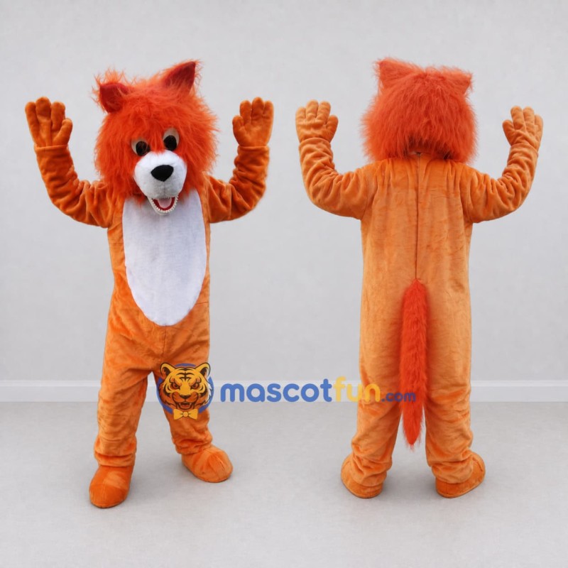 Custom Orange and White Fox Mascot Costume Adult Full Body Suit for Wildlife Events Custom Orange and White Fox Mascot Costume Adult Full Body Suit for Wildlife Events