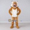 Custom Tan and White Tufted-Eared Wild Cat Mascot Costume Adult Full Body Suit for Wildlife Events