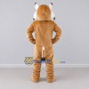 Custom Tan and White Tufted-Eared Wild Cat Mascot Costume Adult Full Body Suit for Wildlife Events