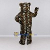 Custom Brown Black and White Tiger Mascot Costume Adult Full Body Suit for Wildlife Events