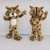 Custom Tan Black and White Striped Wild Cat Mascot Costume Adult Full Body Suit for Wildlife Events Custom Tan Black and White Striped Wild Cat Mascot Costume Adult Full Body Suit for Wildlife Events