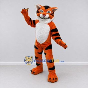 Custom Orange Black and White Tiger Mascot Costume Adult Full Body Suit for Wildlife Events Custom Orange Black and White Tiger Mascot Costume Adult Full Body Suit for Wildlife Events