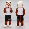 Custom Orange Black and White Tiger in Sportswear Mascot Costume Adult Full Body Suit for Sports Events Custom Orange Black and White Tiger in Sportswear Mascot Costume Adult Full Body Suit for Sports Events