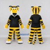 Custom Yellow Black and White Tiger in T-Shirt Mascot Costume Adult Full Body Suit for Sports Events Custom Yellow Black and White Tiger in T-Shirt Mascot Costume Adult Full Body Suit for Sports Events