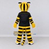 Custom Yellow Black and White Tiger in T-Shirt Mascot Costume Adult Full Body Suit for Sports Events Custom Yellow Black and White Tiger in T-Shirt Mascot Costume Adult Full Body Suit for Sports Events