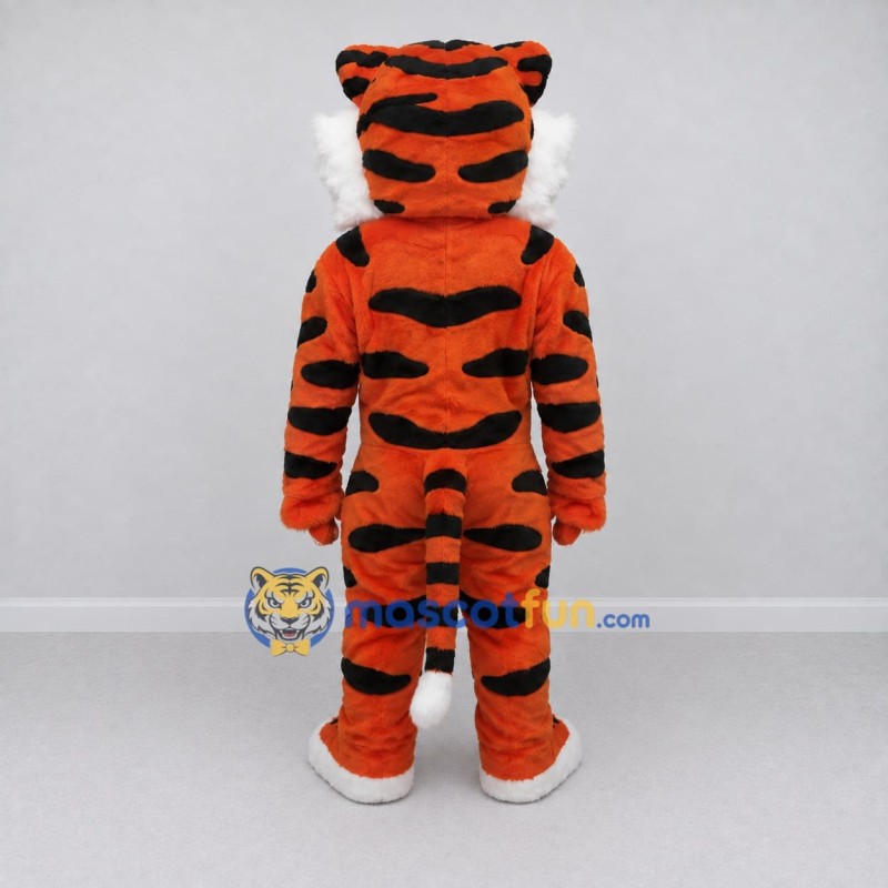 Custom Orange Black and White Tiger Mascot Costume Adult Full Body Suit for Wildlife Events Custom Orange Black and White Tiger Mascot Costume Adult Full Body Suit for Wildlife Events