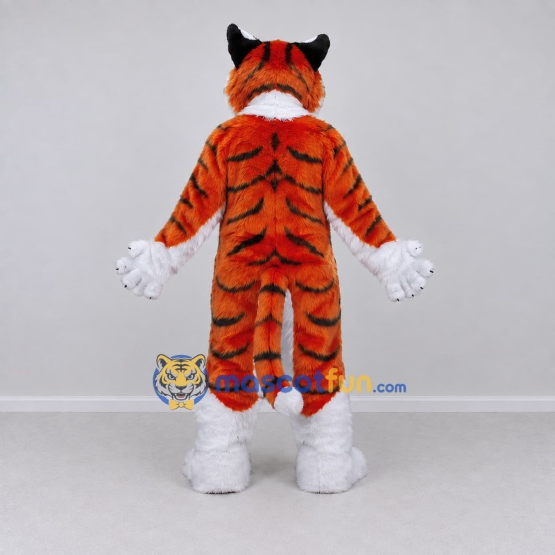Custom Orange Black and White Tiger Mascot Costume Adult Full Body Suit for Wildlife Events Custom Orange Black and White Tiger Mascot Costume Adult Full Body Suit for Wildlife Events