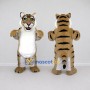 Custom Tan Black and White Tiger Mascot Costume Adult Full Body Suit for Wildlife Events